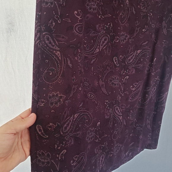 Purple Paisley Midi Skirt - Picture 4 of 8